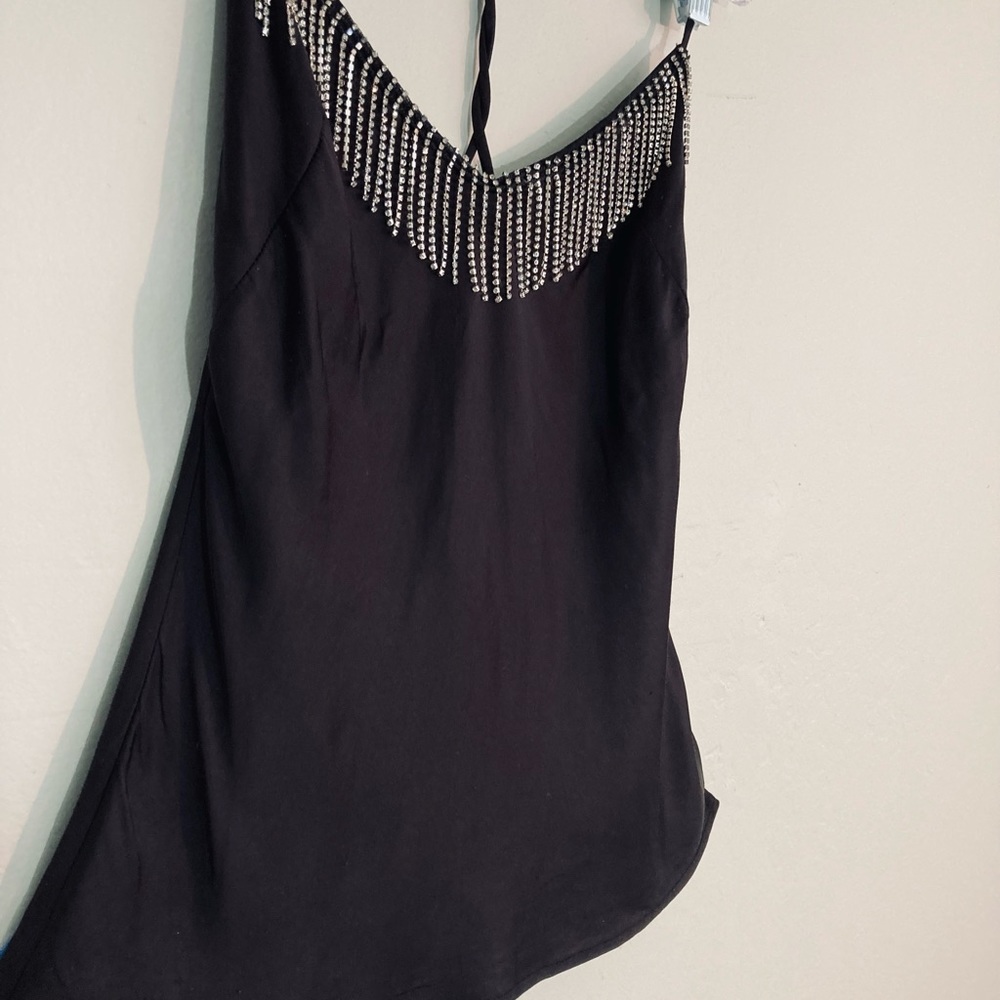 Zara faux diamond neck club cami top S - Picture 2 of 9